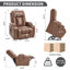 Fauteuil inclinable en PU avec massage 8 points, chaleur lombaire, port USB-118415767