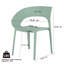 Chaise de patio d'extérieur, conception monobloc en polypropylène-2103940262