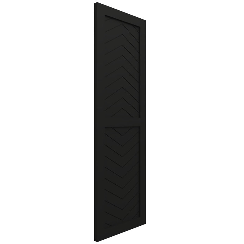 Volets de style moderne à deux panneaux EnduraCore, 12"W, 43"H, Noir
