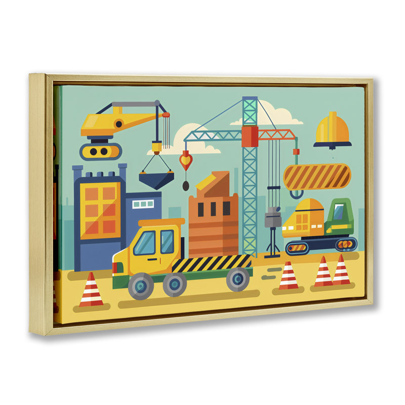 Cadre de chantier industriel de construction flottante, design by Creative Studio, H 17 po x l 25 po