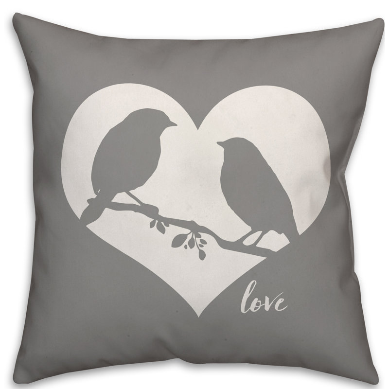 Throw Pillow, Polyester/Polyfill, 16" x 16", Gray