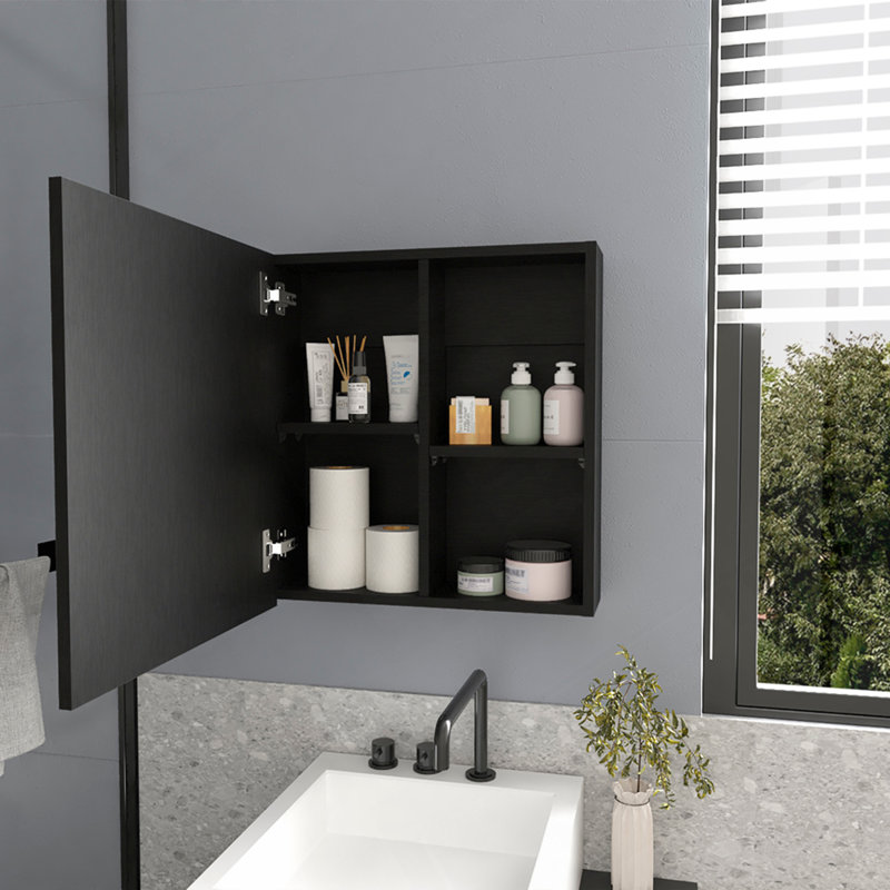 Pharmacie Clayton, salle de bain, noir, Noir