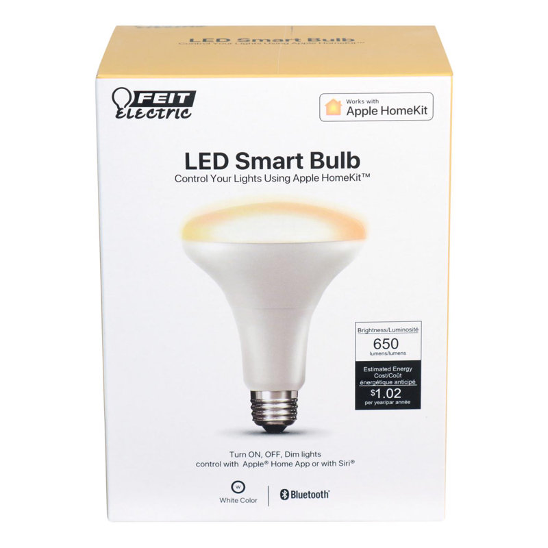 Feit Smart Home BR30 E26 (Medium) Smart-Enabled LED Bulb White 65 Watt Equivalence 1 pk