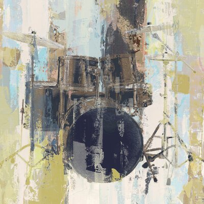 Bluebird Drum"" Painting Print on Wrapped Canvas -  Marmont Hill, MH-WAG-265-C-24