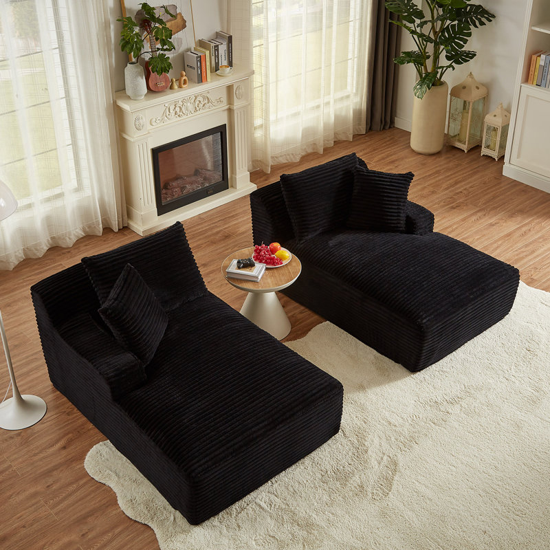 Chaise Lounge Chair Indoor LIKIMIO 59'' Oversized Chaise Lounge