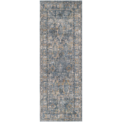 Tapis oriental bleu marine / brun Lessard