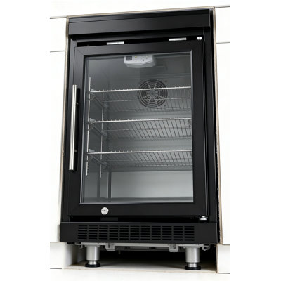 Black Single Door Fridge Cabinet Outdoor Kitchen Islands