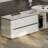 Gray Rectangular Stone+Solid Wood+Stainless Steel with 4 drawers desk
