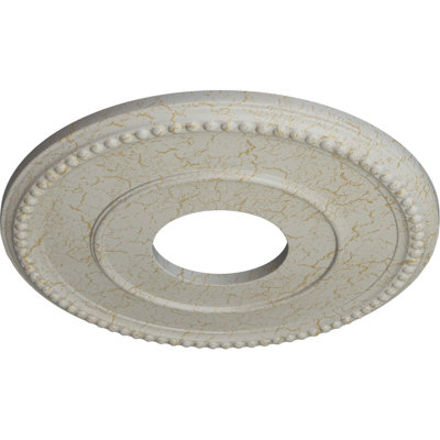 Médaillon de plafond Endurathane Jefferson, P 11 3/4 po x P 3/8 po (pour auvents jusqu'à 2 7/8 po), fini cuivre peint à la main