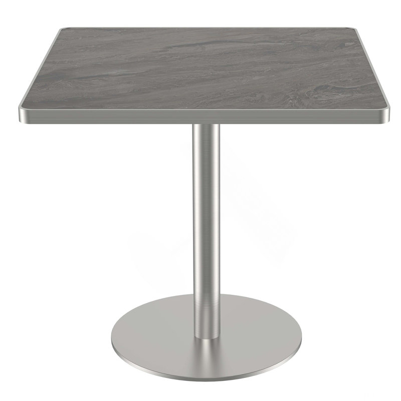 Table bistro tulipe moderne avec plateau en faux marbre de 31,5 pouces de style moderne avec structure en métal robuste et facile à assembler