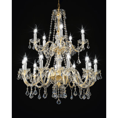 Novara 15 - Light Candle Style Chandelier