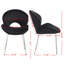 Chaises de salle à manger rembourrées en velours de conception moderne avec siège élargi et pieds argentés, ensemble de 2