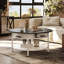 Table basse ronde à plateau relevable avec rangement et ...