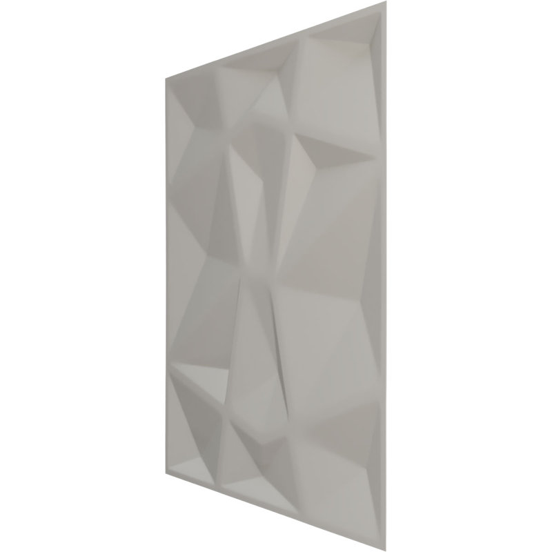 L 19 5/8 po x H 19 5/8 po Panneau mural décoratif Niobe EnduraWall 3D, aluminium brillant (couvre 2,67 pieds carrés)