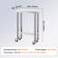 Table de travail en acier inoxydable avec roulettes 24 x 12 x 32 pouces Table de préparation avec 4 roulettes Table de travail robuste pour la cuisine commerciale