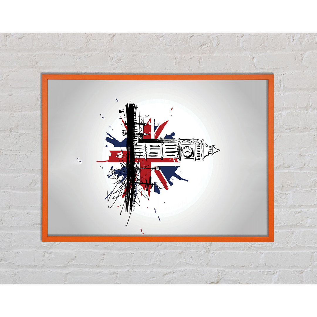 Union Jack Splash - Einzelner Bilderrahmen Kunstdrucke