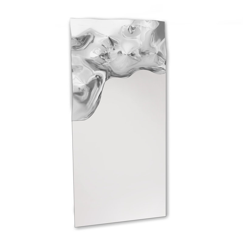 Asymmetrical Ripple Rectangle Mirror