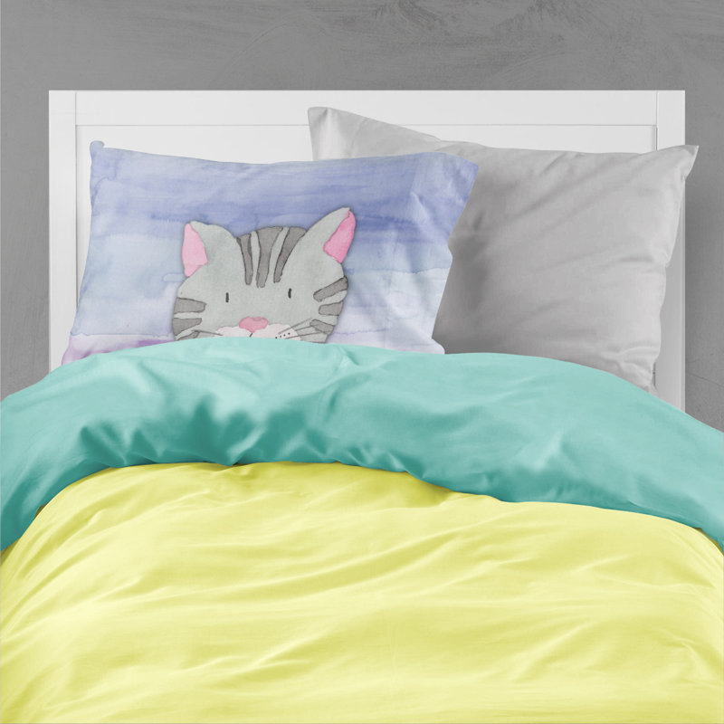 Tête de taie d’oreiller chat