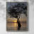 Sunset Silhouette Framed Print - Solid Wood-975890374