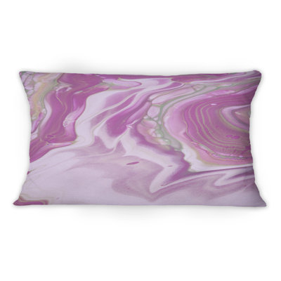 Coussin décoratif imprimé rose 12 "x 20"