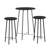 Round  Table And Chairs Set Of 3 Counter Height Bar Stools For Kitchen Breakfast-645603572