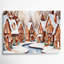 «Desserts Gingerbread house», art mural sur toile grise-2009264211