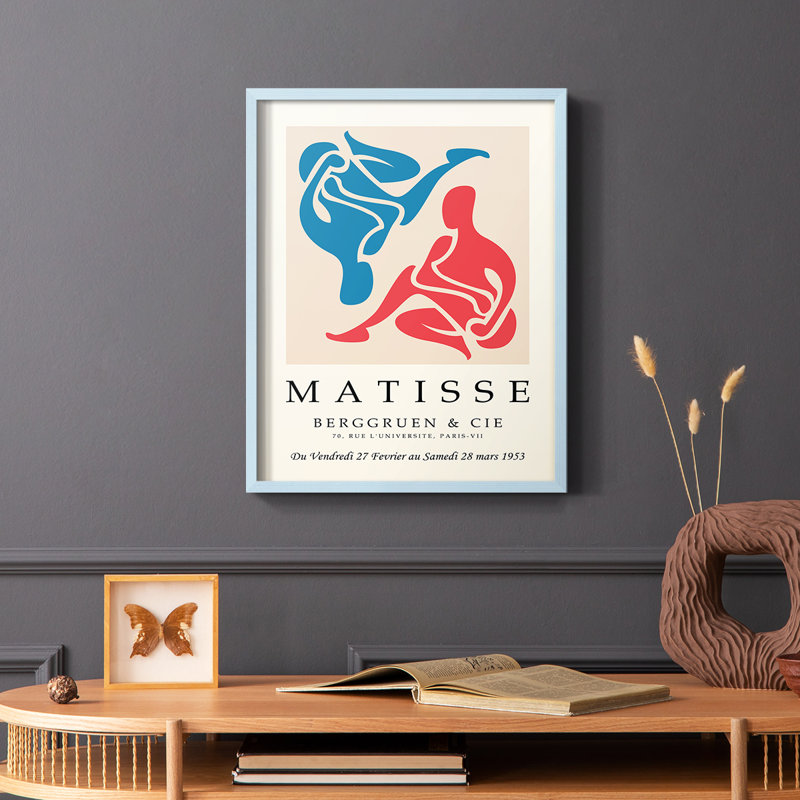 Matisse CEC XXXVI, reproduction encadrée - bois massif, H 10 po x l 8 po, Bleu