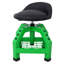 Tabouret pneumatique pivotant à 360 degrés avec base roulante, siège de magasin en acier vert