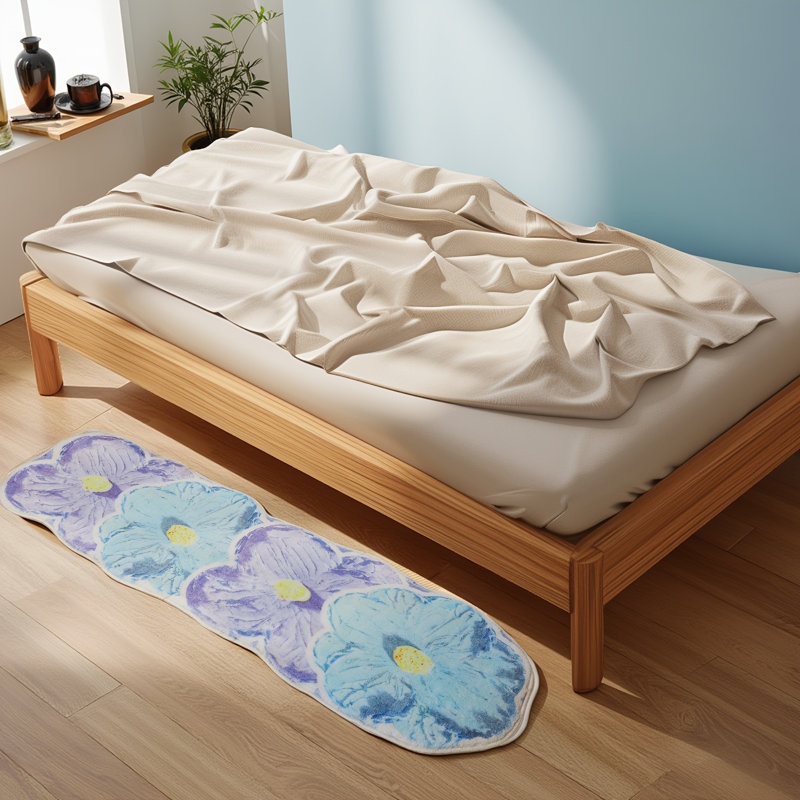 Tapis pour salle de bain Flower, Tapis de couloir 1 pi 12 po x 5 pi 3 po