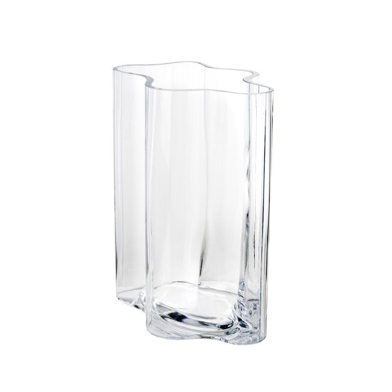 Boomerang Handmade Glass Table Vase, 13.5" H x 8" W x 11" D