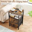 40cm W Metal Bedside Table