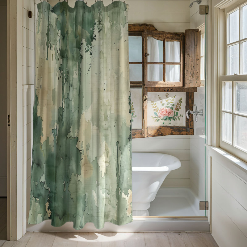 Water Tints - Premium Shower Curtain, 74" H x 71" W