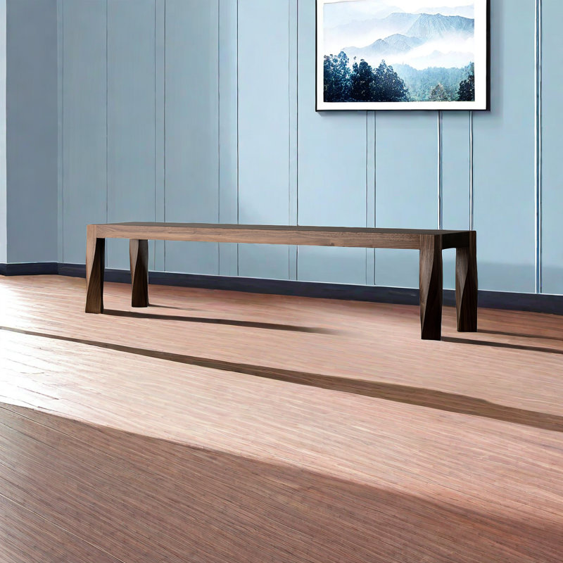 Solid Wood Bench, 17.71" H x 78.74" W x 14.96" D