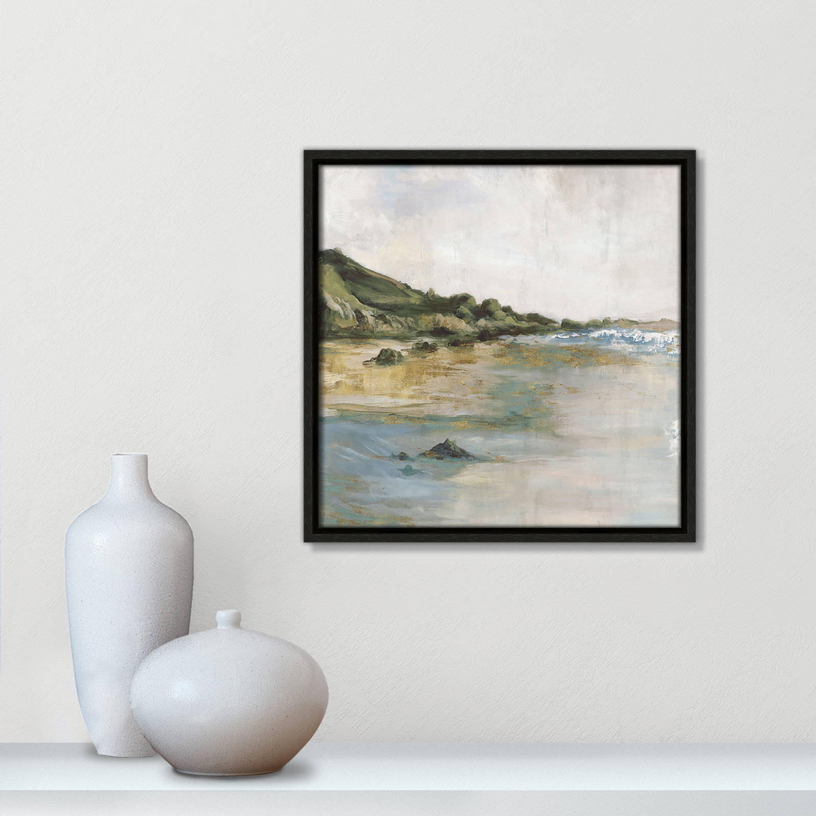 Tide’s Edge Print by , Espresso, 13.5" H x 13.5" W