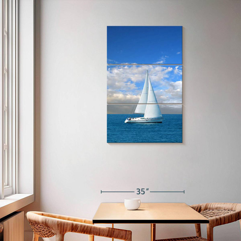 Mehar Modern Sailboat, 57" H x 36" W