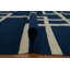 Tapis bleu en laine moderne Kilim 9 x 12