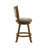 Aiden Modern Farmhouse Swivel Wood Counter Height Kitchen Bar Stool In Sepia Brown Finish With Grey Fabric Upholstered Seat-742533288-742533291-742533287