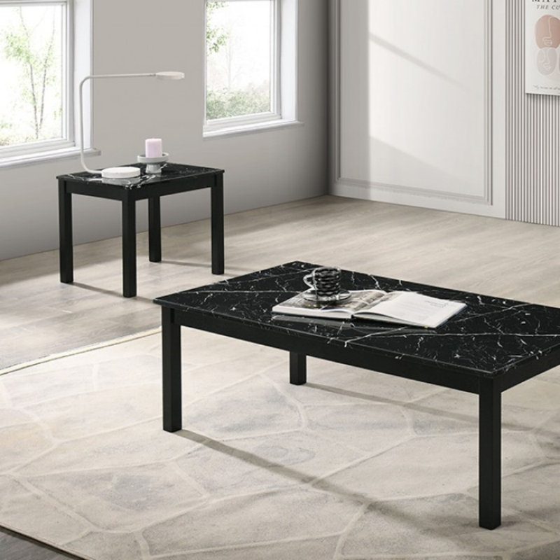 Ensemble de tables basses 3 pièces, Black