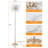 Modern Crystal Floor Lamp (9-Light, 70-Inch), Standing Lamp with Footswitch, LED Floor Lamp for Living Room, (Bulbs NOT Included)-1957363483