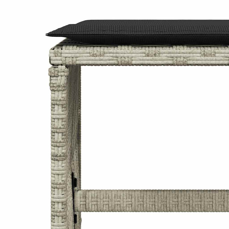 Patio Dining Set with, Light Grey, Black