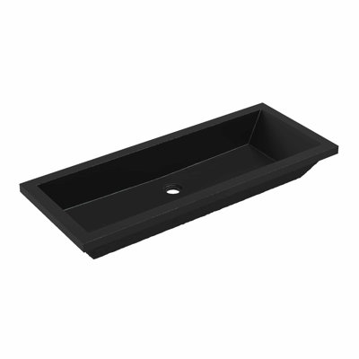 Lavabo de salle de bain encastré en béton 36 po Arcata
