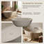 Baignoire de trempage autoportante 61 po, résine de pierre, mat poli à la main, dossier ergonomique, bonde escamotable, trop-plein caché
