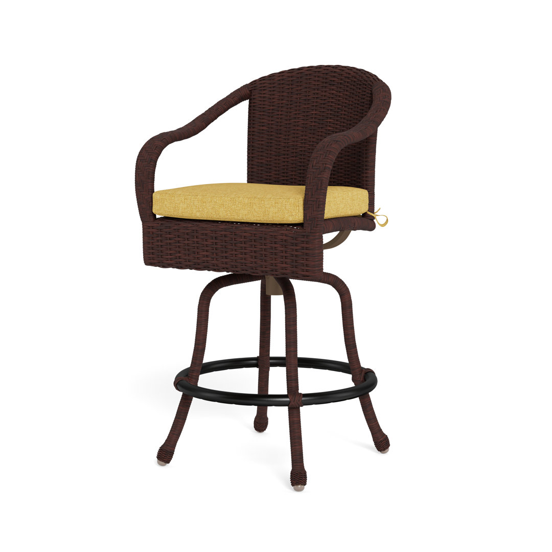 Sea Pines 29.5" Bar Stool with Cushion Tortuga Outdoor Cushion