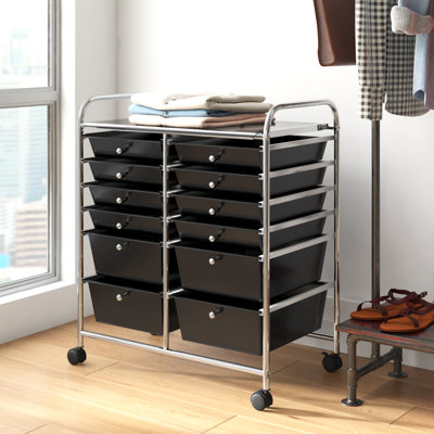 Commode de rangement roulante 12 tiroirs Perao