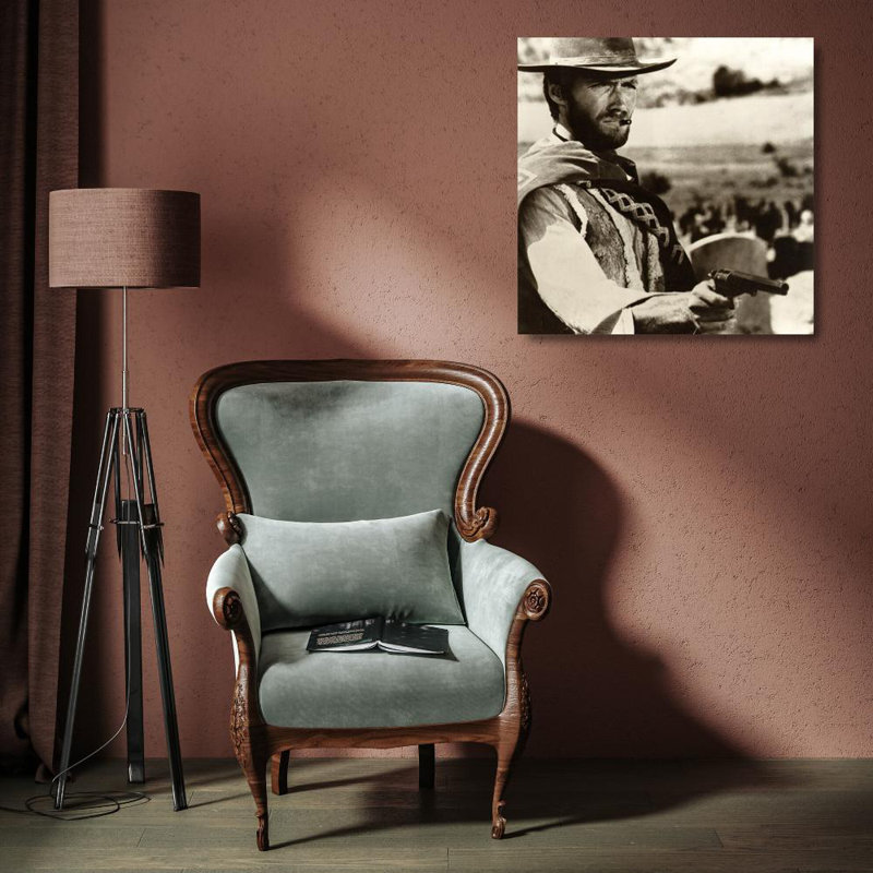 Clint Eastwood dans The Good, the Bad, the affreux, H 15 po x l 15 po