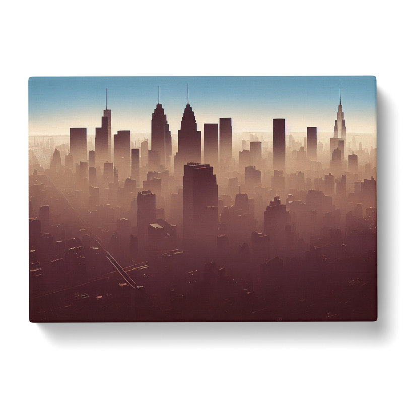 Modern New York Skyline - Wrapped Canvas Print, 35cm H x 50cm W x 3cm D