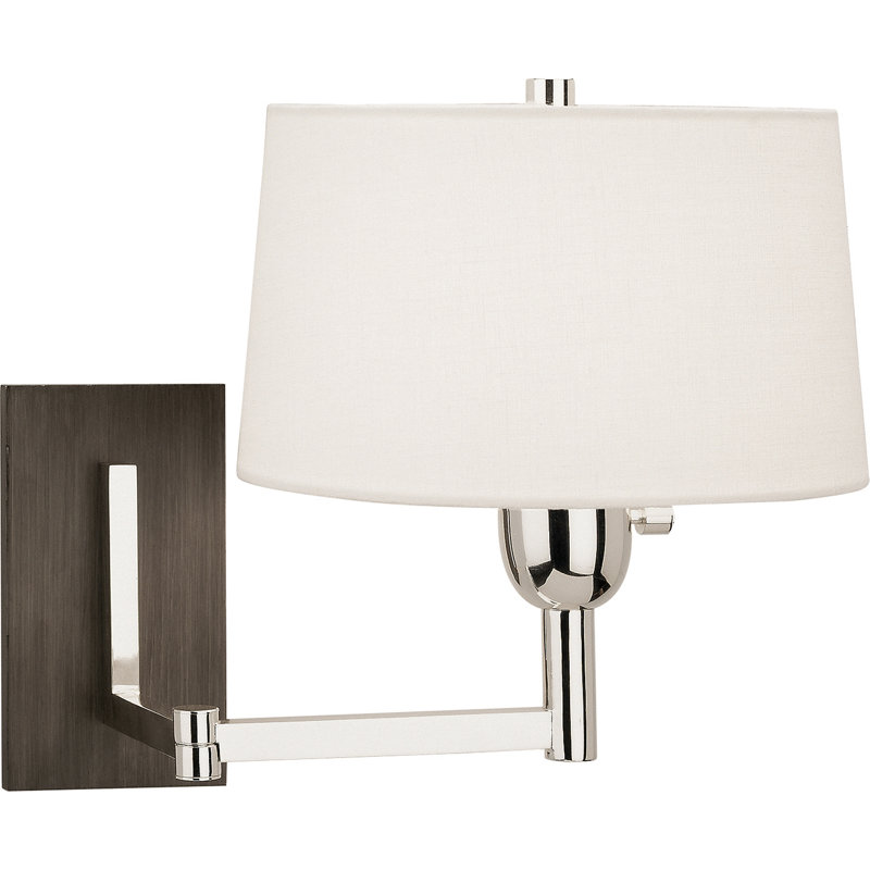 Wonton 1 - Light Swing Arm, Chrome/Brown, White