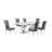 Kimako Marble Top Pedestal Dining Set-2115692347-2115813459-2115813470