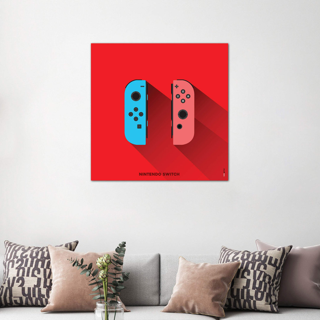 Leinwandbild - Grafikdruck „Joystick Nintendo Switch” von Rafael Gomes