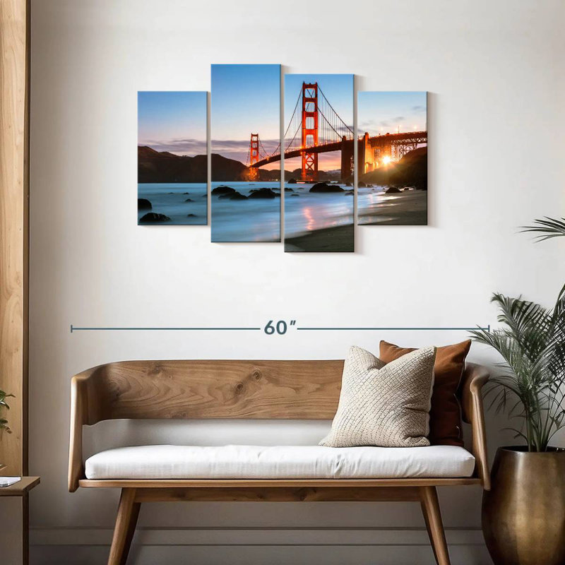 Lilie au lever du jour à Golden Gate, H 27 po x l 43 po